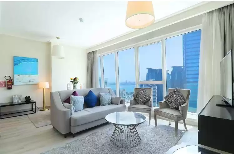 Residencial Listo Propiedad 1 dormitorio F / F Apartamento  alquiler en al-sad , Doha #16196 - 1  image 